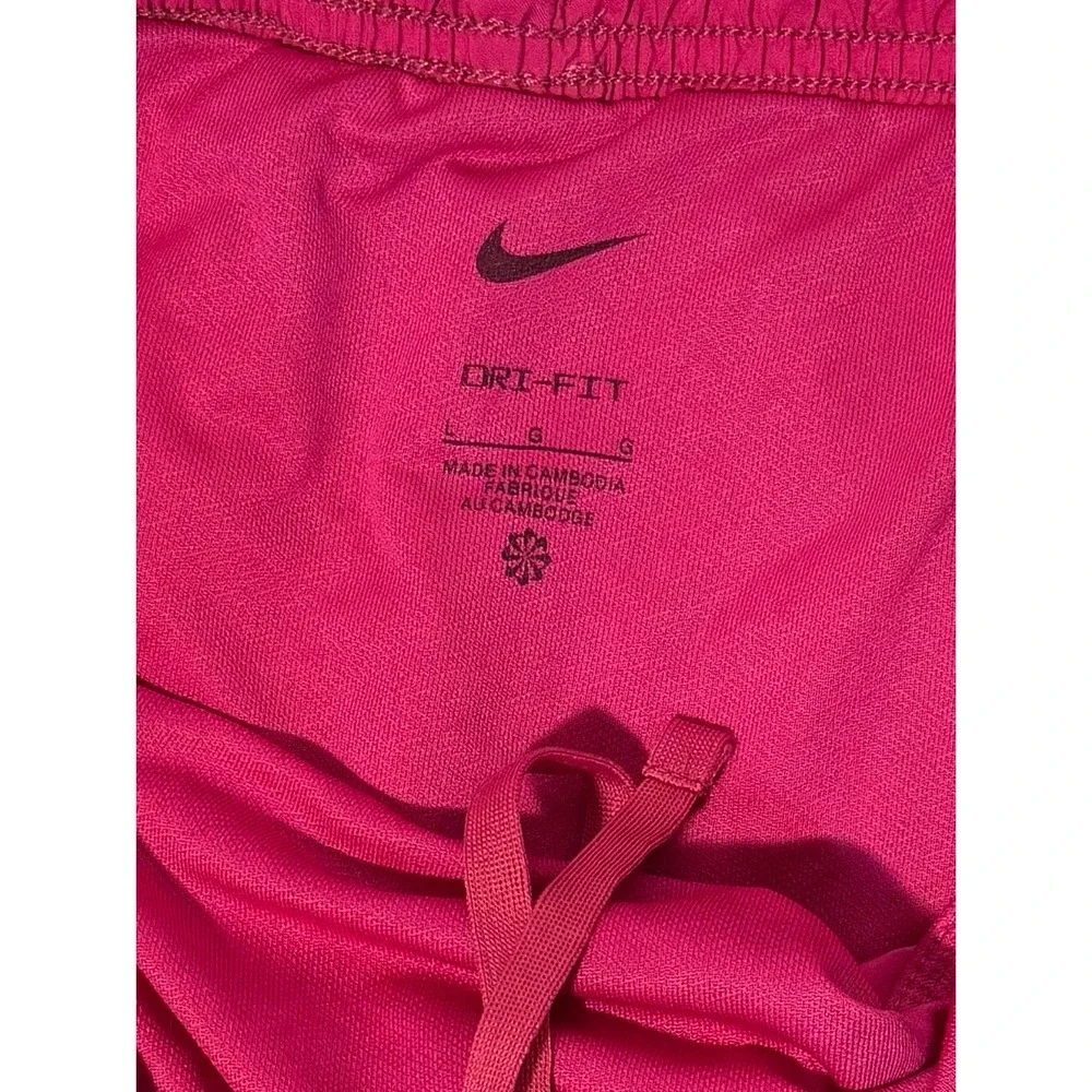 Nike Dri-FIT Womens Pink Running Shorts Mesh Panels Large
